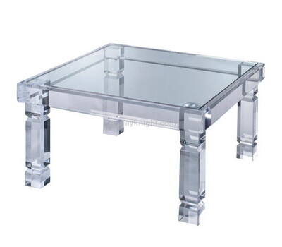 Custom clear square acrylic dining table
