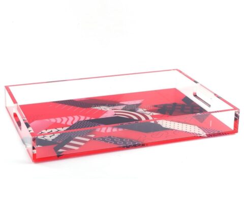 Custom UV Printing Clear and Colored Acrylic Tray