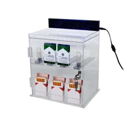 Tabakwarenvitrine mit LED-Licht