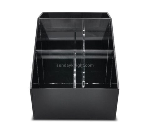 Custom black acrylic storage organizer
