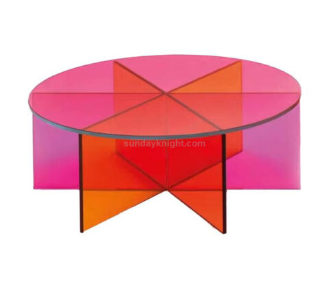 Table ronde en plexiglas sur mesure