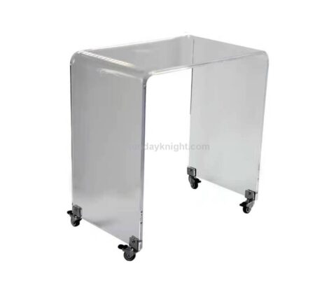 Modern Lucite Waterfall Side Table on Casters Bulk Sale