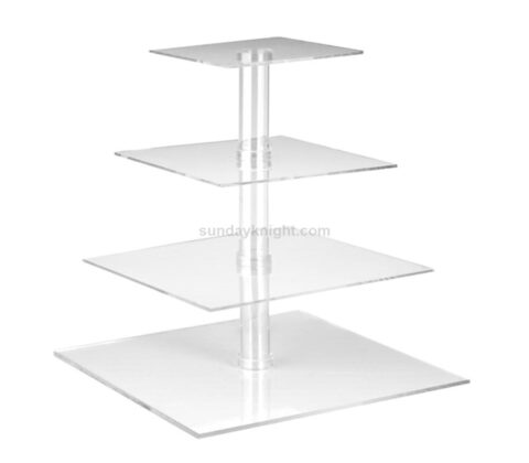 4 tier square clear acrylic cupcake stand wholesale