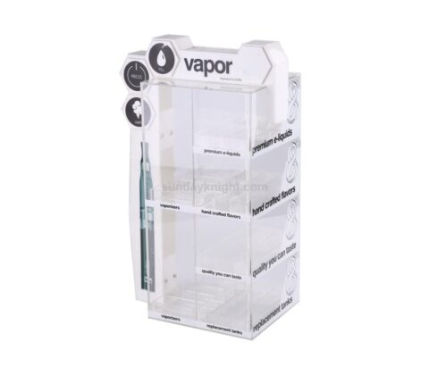SKOT-442-2 Custom clear acrylic vapor e-liquids display cabinet