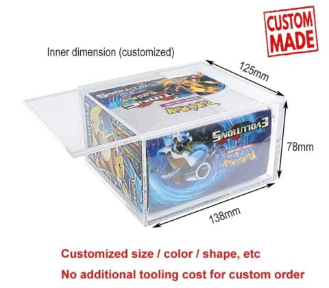 Pokemon Booster Box Acrylic Case With Sliding Lid
