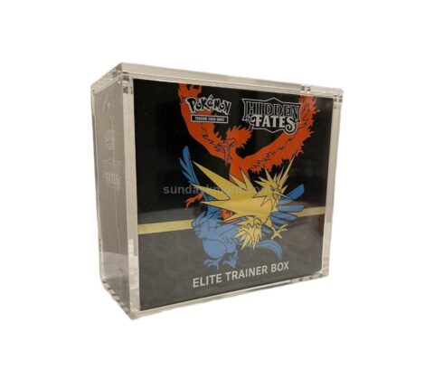 Pokemon ETB Magnetic lid Acrylic Elite Trainer Box Protector case wholesale