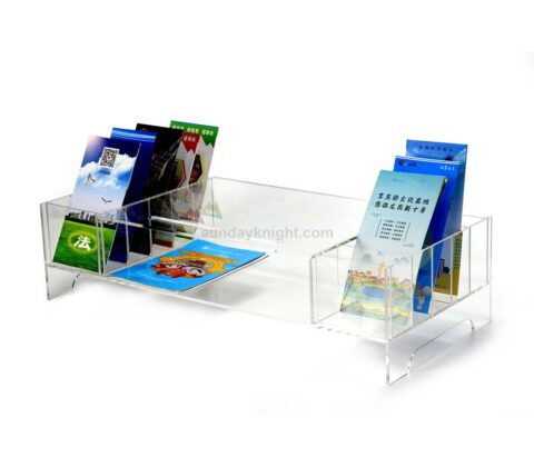 Custom table top clear acrylic brochure display