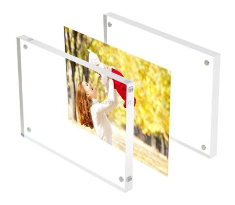 SKPF-100-3 Custom size magnetic acrylic frames block photo frames wholesale
