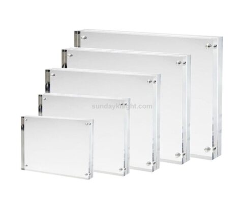 Custom size magnetic acrylic frames block photo frames wholesale