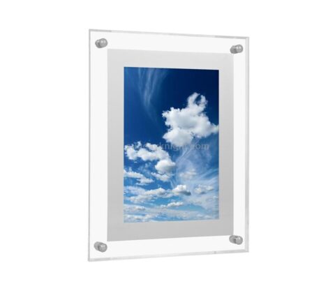 SKPF-101-1 Wall mounted acrylic photo frames plexiglass poster holder floating picture frames wholesale