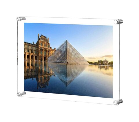 Wall mounted acrylic photo frames plexiglass poster holder floating picture frames wholesale