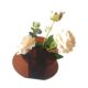 SKVA-001 Customized Home Decoration Table Top Brown Acrylic Flower Vase