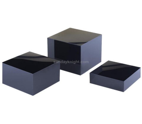 Custom Solid Black Acrylic Blocks