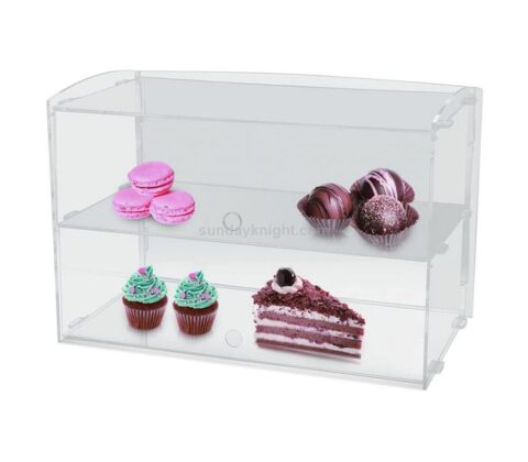 Custom flat packed DIY assembled clear acrylic bakery display case