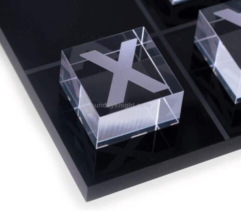 Luxe Acrylic Tic Tac Toe Game Set with Clear Playing Pieces Wholesale