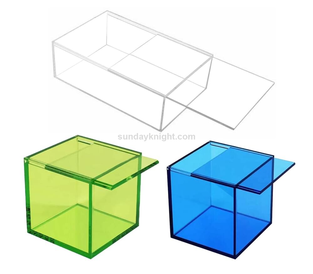 Custom 4 grids clear plexiglass box, custom acrylic box