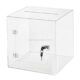 SKAB-200-1 Custom Acrylic Box with Lock and Hinged Lid