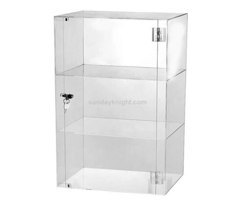 SKAB-200-5 Custom Acrylic Box with Lock and Hinged Lid