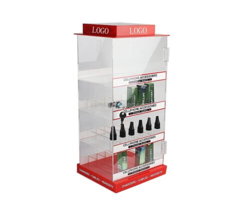 Custom Acrylic LED Display Cabinet for Cellphone Accessories