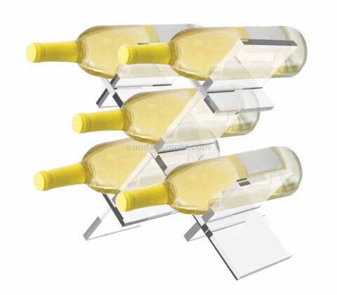 Custom Countertop Acrylic Clear Wine Rack Storage Inserts