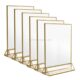 Custom Double Sided Acrylic Gold or Silver Menu Holders Wholesale