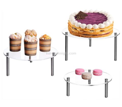 Custom Clear Acrylic Cake Stand Round Dessert Holder Stand