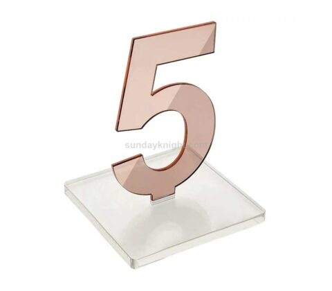 Custom Laser Cut Mirrored Acrylic Wedding Party Event Table Numbers