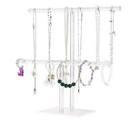 Custom Clear Acrylic Necklace and Bracelet Hanging Organizer