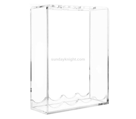 SKWD-184-2 Custom Clear Acrylic Wine Storage Shelf with Glass Hooks