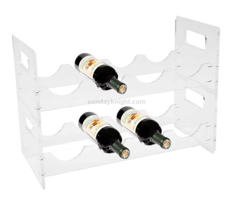 Custom Household Clear Acrylic Display Wine Rack
