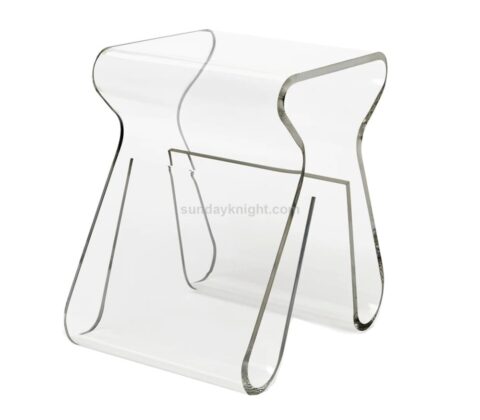 Custom Acrylic Transparent Side Table Bookshelf
