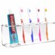 Wall mounted acrylic toothbrush toothpaste display storage rack