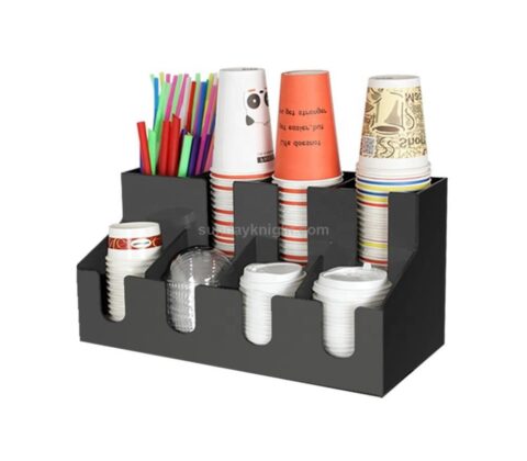 Custom Coffee Cup Dispenser Acrylic Organizer Paper Sleeve Holder
