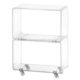 Benutzerdefinierte klare Acryl Haus servieren Badezimmer Trolley Cart