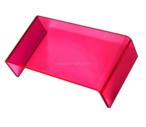 Custom Transparentt Red Acrylic Monitor Riser Color Monitor Stand
