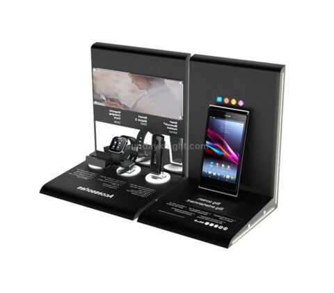 Attraktive kundenspezifische Acryl Zähler oben Handy Display Rack