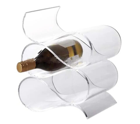 Supporto per bottiglie di vino in acrilico trasparente su misura