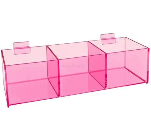 Slatwall Acryl 3 Fächer Einzelhandel Produkt Storage Bin