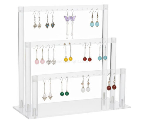 Support à boucles d'oreilles en acrylique transparent pour bijoux Wholesale