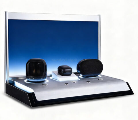 L자형 아크릴 스피커 디스플레이 랙