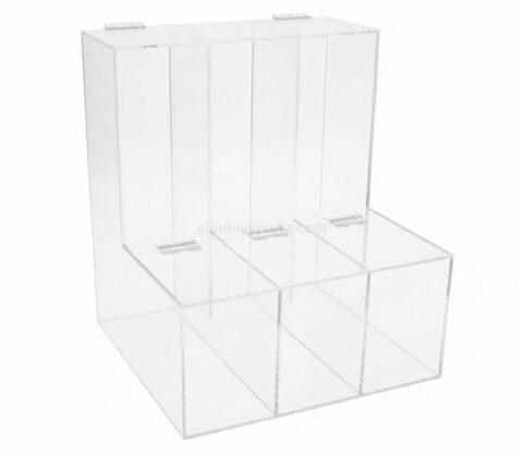 맞춤형 아크릴 3 칸 사탕통 식품 디스펜서