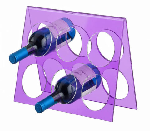 맞춤형 모던 루카이트 아크릴 와인병 홀더 랙