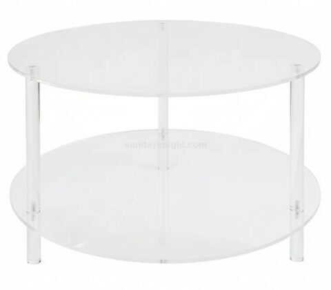 Tavolino rotondo in acrilico su misura