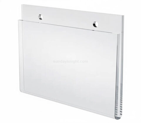 Portacarteles acrílicos con marco en U para montaje en pared personalizados