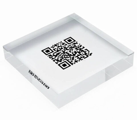 Factory Sale Acrylic Blocks for Personal Wifi Sign QR Code