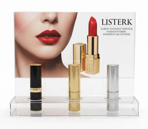 Expositor acrílico transparente personalizado para barras de labios