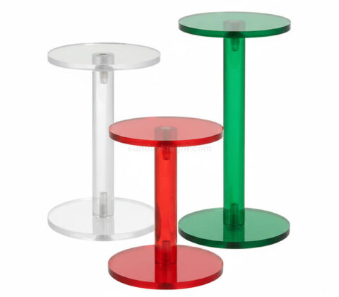 Supports élévateurs à piédestal en acrylique transparent sur mesure