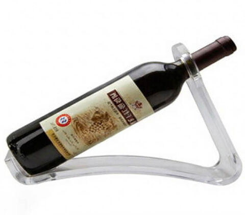 Clear Acrylic Wine Bottle Display Holder