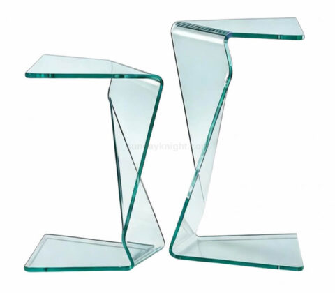 Tavolino a C in acrilico trasparente