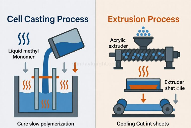 How PMMA Sheet Process Differences Affect Custom Finished Product Yield